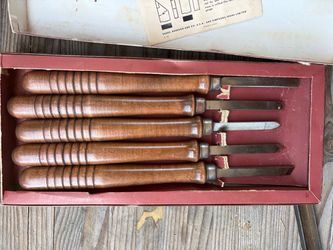 Set of wood lathe tools