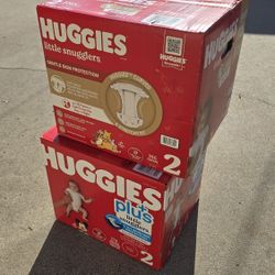 Huggies Little Snugglers Size 2 Diapers - 2x Boxes - NEW