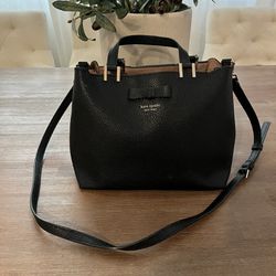 Kate Spade Black Leather Shoulder Handbag