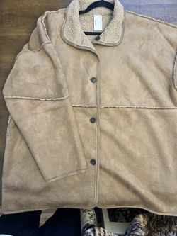 Womens XL Reversible banana republic Sherpa jacket