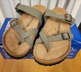 Birkenstock Mayari Stone color Women's Sandals Size 39 / 8 NEW