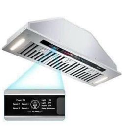 New BRANO 36” Range Hood Ducted/Ductless Insert 900 CFM Smart Voice/Gesture/Touch Control