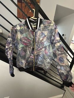 Vibtage Women clear jacket medium
