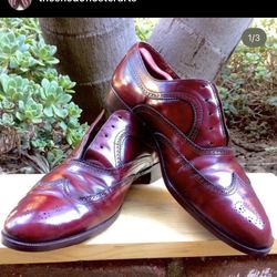 Mario Bruni Full Brogue Wing Tip Oxford men’s dress shoe. Size 11.5 (45 EU) Made in Italy. 