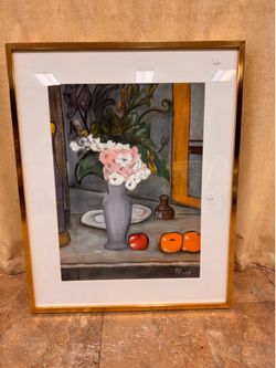 Flowers in vase Framed art
