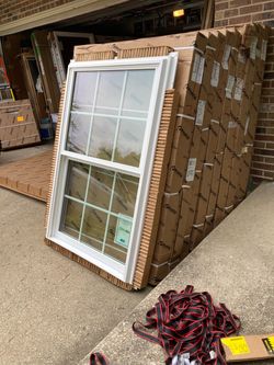 New ProVia windows , vinyl , DH , 37 3/8w by 56h