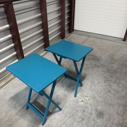 Two Blue Tv Stands 