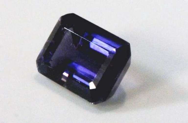 3.83Ct Stunning Natural Iolite Ink Blue 10.4x8.6x6.8mm Emerald Cut Gemstone