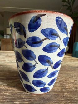 Handmade Pottery Tumbler Coffee Cup from Italy