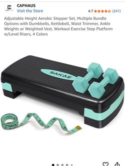 Caphaus Sakae Aerobic Step Platform with Dumbbells