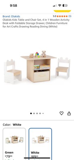 Kids desk chair set