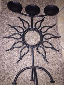 Sun style metal decor item/ candle holder