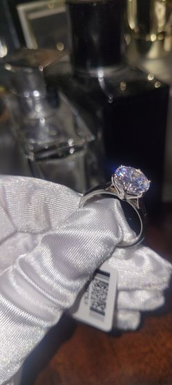 6 Ctw White Cubic Zirconia Platinum 