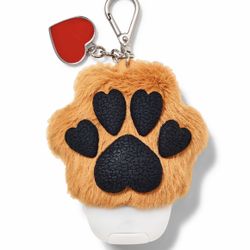 New! BATH & BODY WORKS🐾❤️ HEART PAW ❤️🐾Pocketbac Holder with Heart Charm   