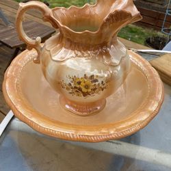 Vintage Arner’s Chamber Pitcher & Bowl