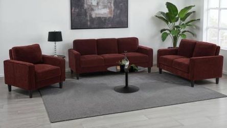 3-Piece Fabric Living Room Sofa Set