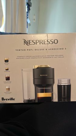 Nespresso Vertuo Pop+ Deluxe + Aeroccino 3 – New/Open Box Opened but never used, all original parts included