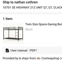 twin space saving bunk bed