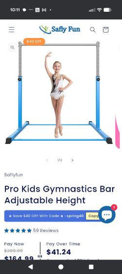 Safly Adjustable Height Pro Gymnastics Bar