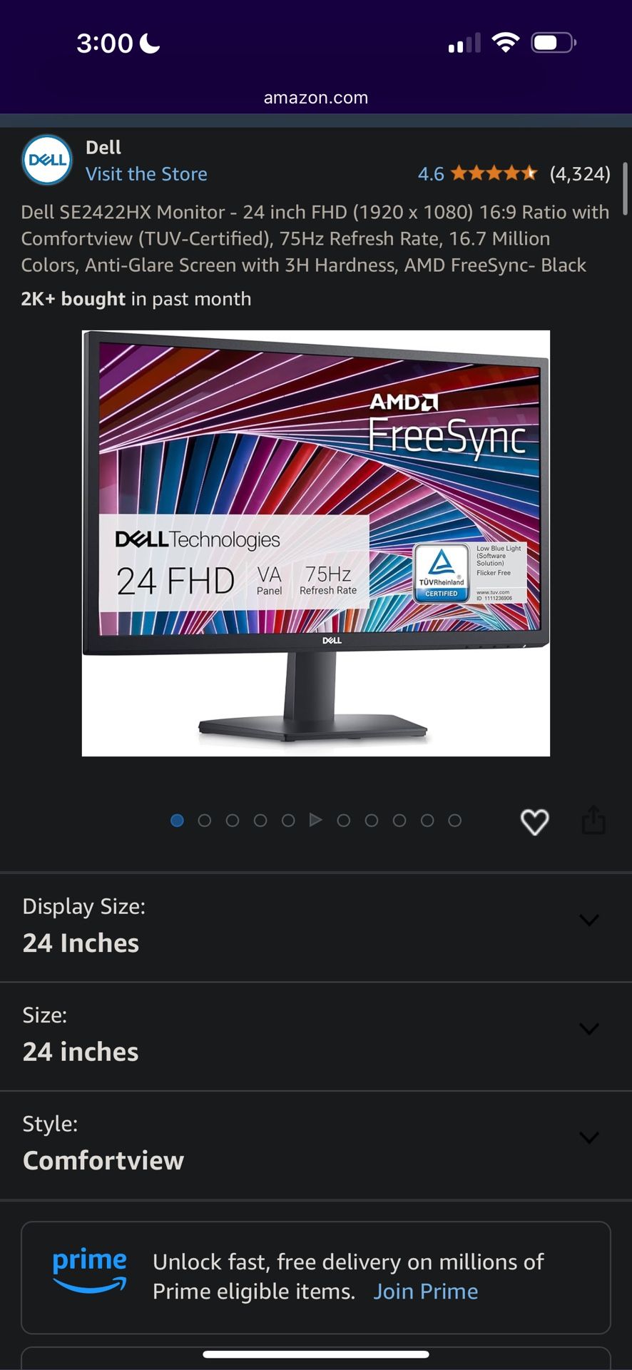 π₯ Dell SE2422HX 24β FHD Monitor β Only $68! π₯
