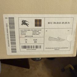 Burberry Pencombe Heart Print Calf Hair Smoking Slipper