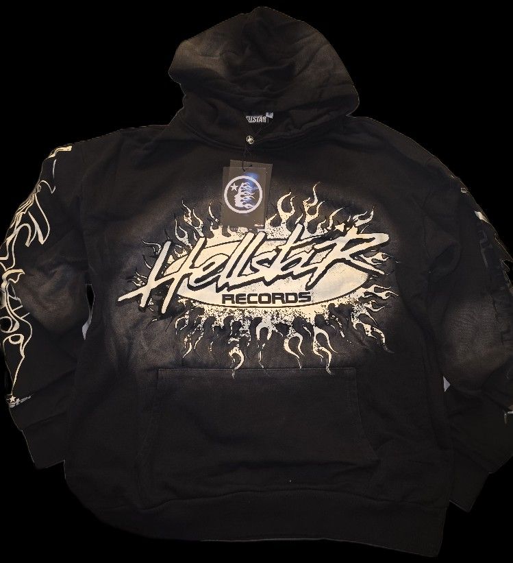 Hellstar Hoodie Black & Cream Large NEW
