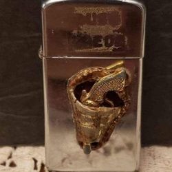 Vintage Zippo Slim Lighter - 1965 holster front - FIRM PRICE 