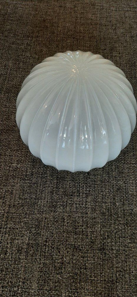 Art Deco Milk Opal Glass Globe Lamp Shade