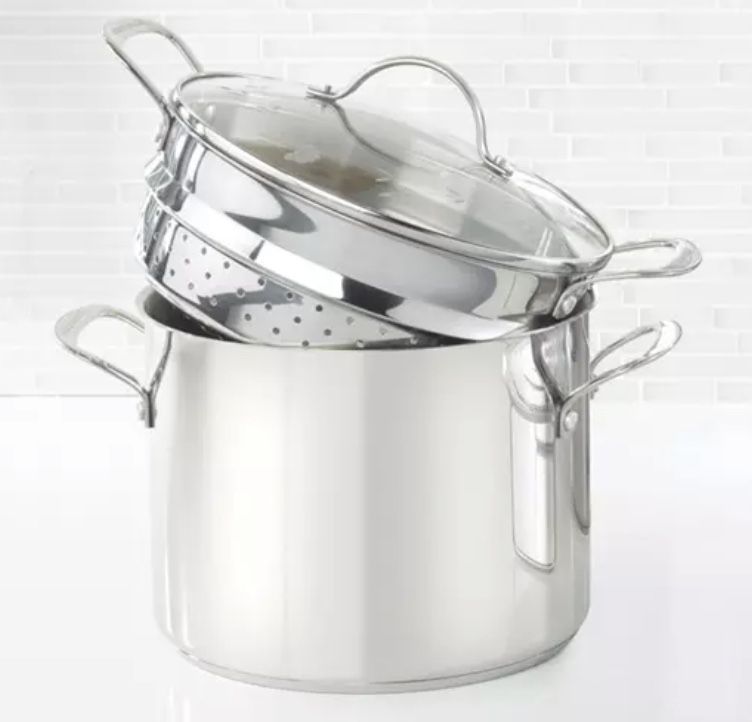Princess house 6103 stainless steel 8qt stock pot and steamer