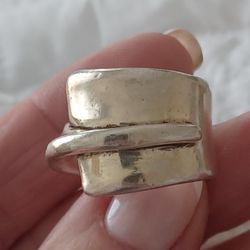 Designer BAT-AMI - STERLING SILVER RETRO RING- SZ6