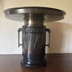 VNTG Japanese Bronze, Usubata vase Ikebana Floral Arranging