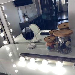 Vanity Mirror And IKEA Lights 