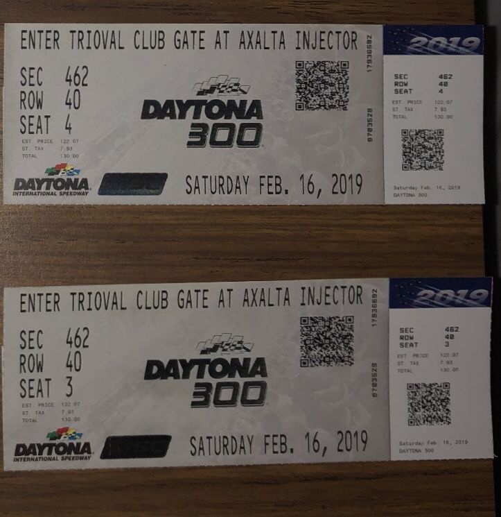 2 Tickets - Daytona 300