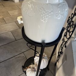 Ceramic Beverage Dispenser with Stand