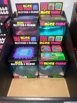 Nee Doh Nice Cube Squish Toys – Glitter & glow