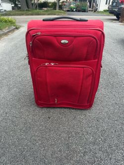 Luggage red 25”x18”