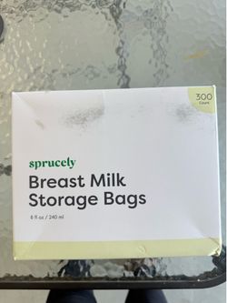 Breast milk storage bags