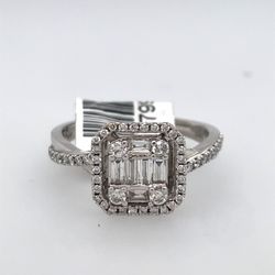 10KT White Gold Diamond Ring 3.40g .5CTW Size 7 147990/27 