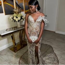 Silver Prom Dress