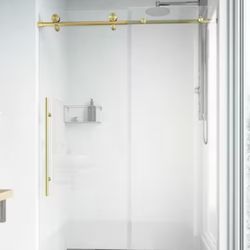 Vigo 64x76 Shower Door In Gold 