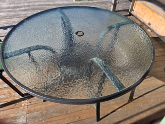 Round table and two chairs