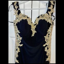 Black &Gold Fitted Dress