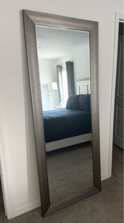 Dark silver free standing or wall mirror