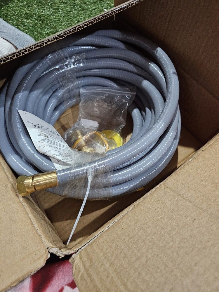 32 FT Feet 1/2 Inch Natural Gas Hose propane hose extension kit with quick connect fittings fit for weber grill gas conversion kit BBQ, Pizza Oven, Pa