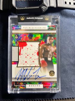Mike Tyson 2022 PATCH AUTO-MT Hard Signed Autograph Patch Card #27/45
