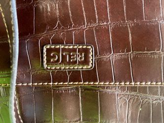 Relic Brown Croc-Embossed Shoulder Bag / Purse