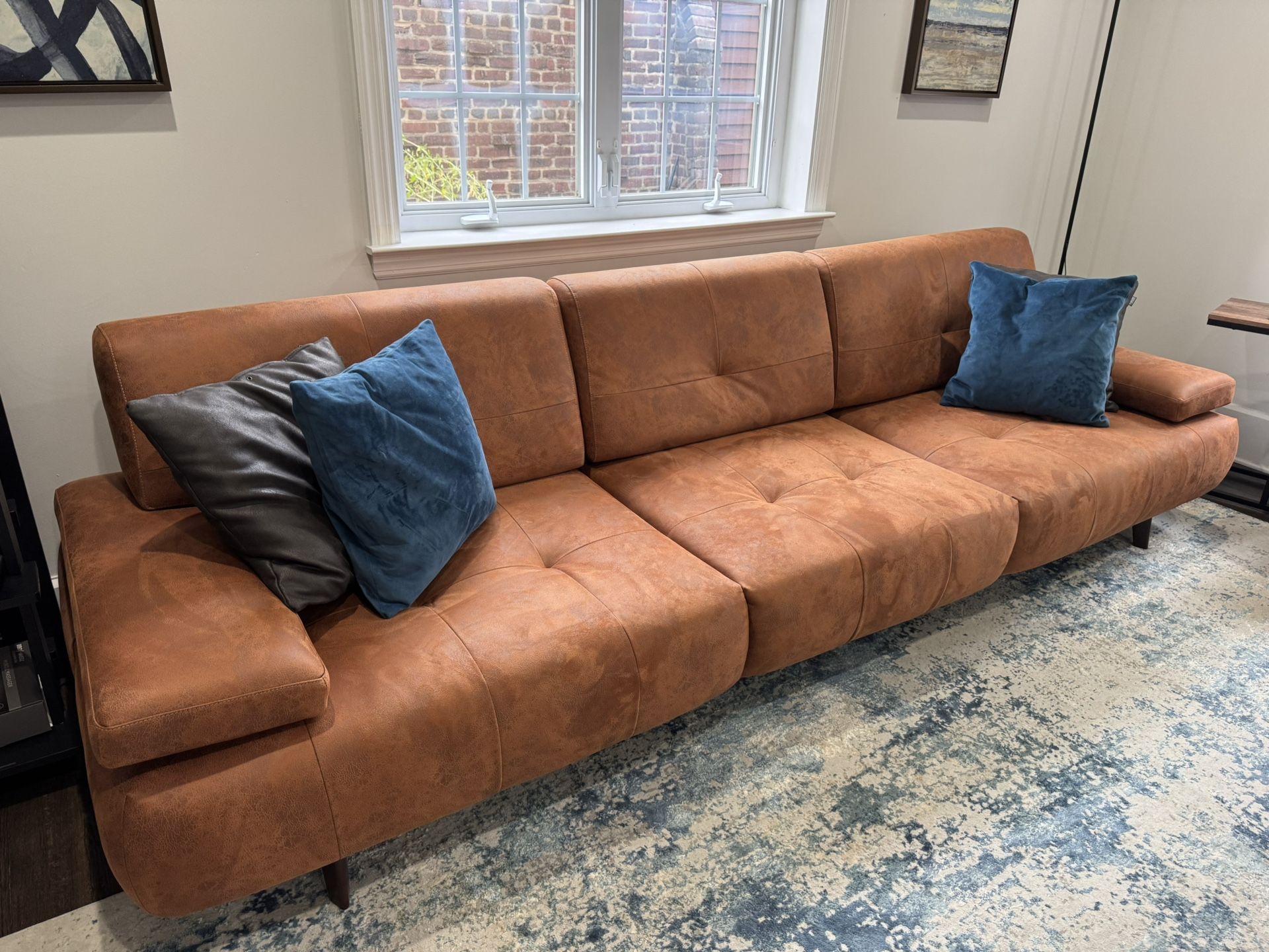 Modern European Imported Leather Couch