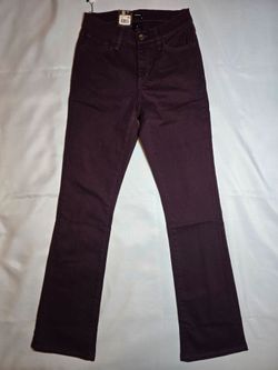 Express Mid Rise Bootcut Jeans Wine Wash Stretch Denim