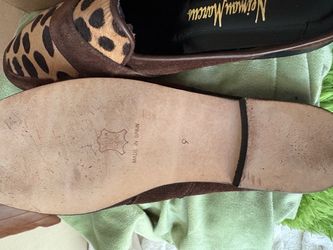 Neiman Marcus suede slip on mule loafers size