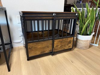 Dog Crate Furniture with Sliding Door
